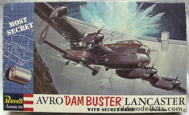 Revell 1/72 Avro Dam Buster Lancaster With Secret Bomb, H202-198 plastic model kit
